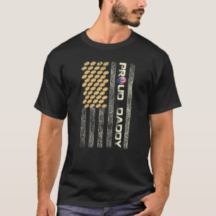 T-shirt Hommes Fier Papa Américain Drapeau Football Père P
