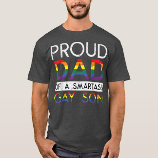 T-shirt Hommes Fier Papa D'Un Fils Gay Fierté Ally Droit L