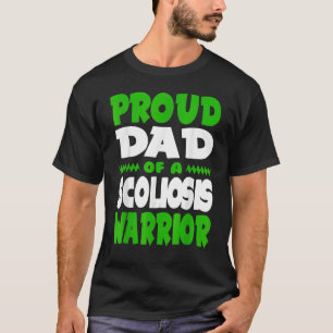 T-shirt Hommes Fier Papa D'Un Guerrier De Scoliose 1