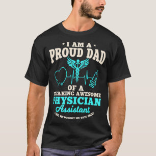 T-shirt Hommes Fier Papa D'Un Médecin Assistant Grand PA S
