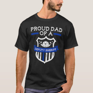 T-shirt Hommes Fier Papa D'Un Sheriff Adjoint Du Sheriff
