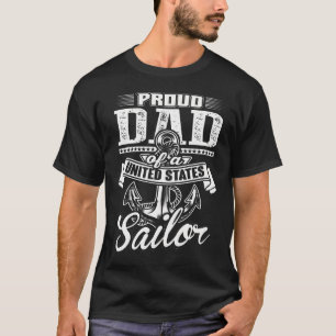 T-shirt Hommes Fier Papa D'Un Voilier Américain