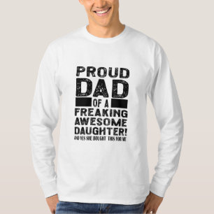 T-shirt Hommes Fier papa d'une Fille géniale et factice