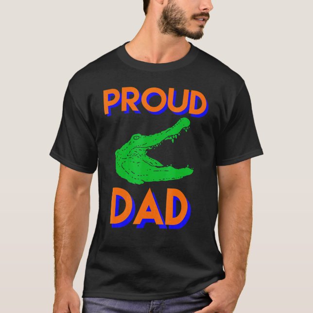 T-shirt Hommes Fier Papa D'Une Idée Unique Gator Pour Les  (Devant)