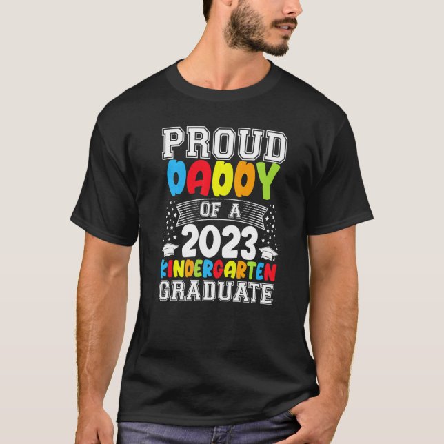 T-shirt Hommes Fier Papa D'Une Maternelle De 2023 G (Devant)
