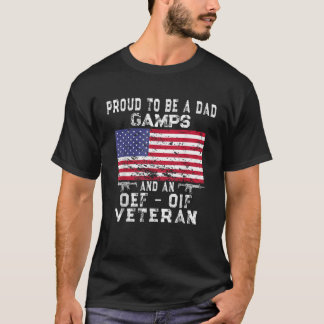 T-shirt Hommes Fier Papa Gamps OEF OIF Vétérinaire Retro U