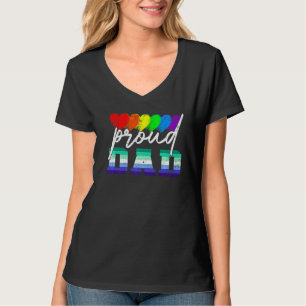 T-shirt Hommes Fier Papa Transgenre Pride Gay Drapeau Lgbt