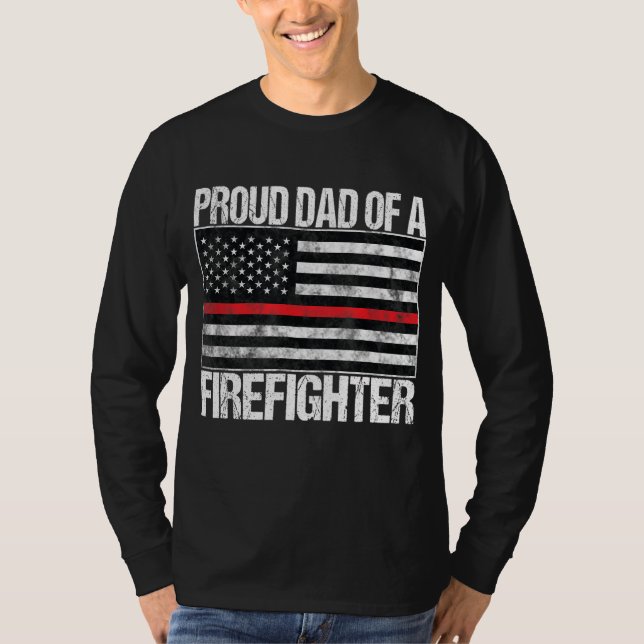 T-shirt Hommes Fier père d'un pompier - Parent pompier (Devant)