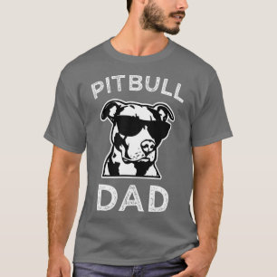 T-shirt Hommes Fier Pitbull Papa Mens Pit Bull Chien drôle