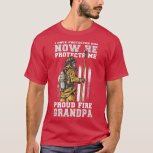 T-shirt Hommes Fier Pompier Grand-Père De Pompier Grand-Pè
