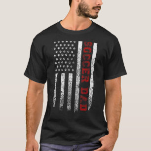 T-shirt Hommes Fier Soccer Papa Américain Cool Drapeau Usa