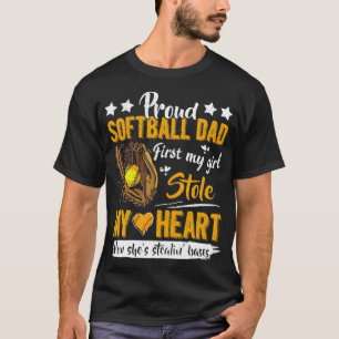 T-shirt Hommes Fier Softball Papa mignon softball Papa 5
