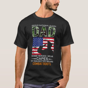 T-shirt Hommes Fière Garde Nationale Papa Ma Fille Porte C