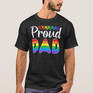 T-shirt Hommes Fiers DAD Fête des pères LGBTQ Rainbow Flag