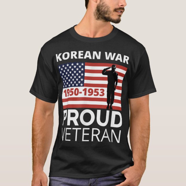 T-shirt Hommes fiers vétéran de la guerre de Corée - Cadea (Devant)