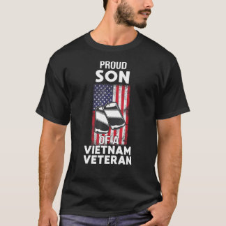 T-shirt Hommes Fils Fiers D'Une Fierté De Soldat Vétérinai
