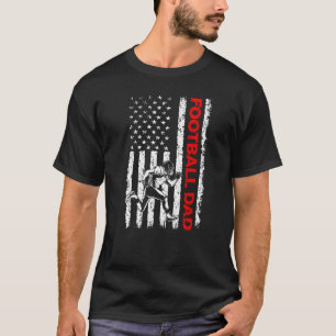 T-shirt Hommes Football Patriotique Papa Drapeau Américain