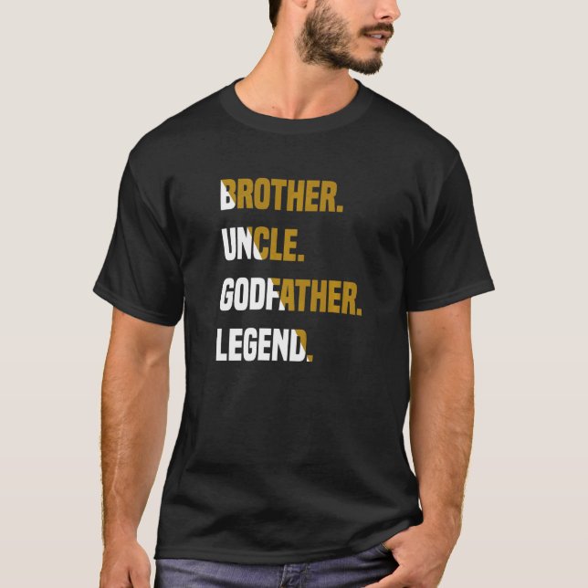 T-shirt Hommes Frère Oncle Godfather Légende (Devant)