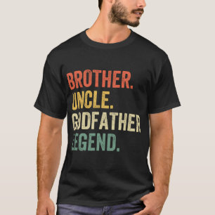 T-shirt Hommes Frère Oncle Godfather Légende Vintage Funny