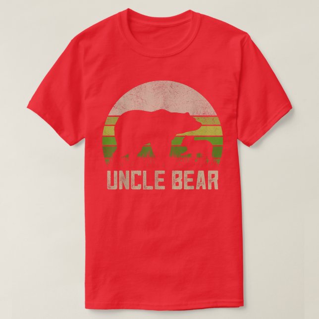 T-shirt Hommes Funny Uncle Bear Shirts De Niece & Nephew, (Design devant)