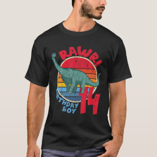 T-shirt Hommes Garçon 14E Anniversaire I Rawr! Brachiosaur