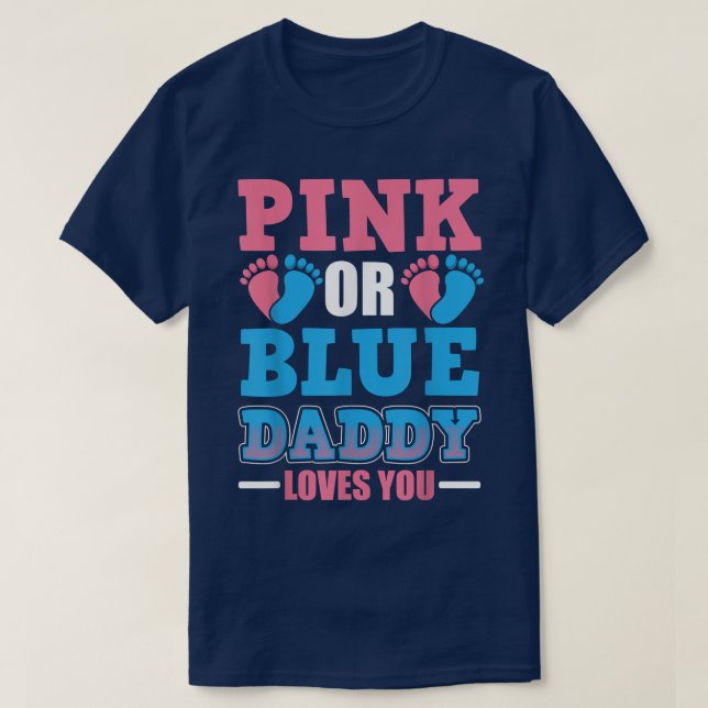 T-shirt Hommes Genre Revey Party Bébé rose et bleu papa (Design devant)