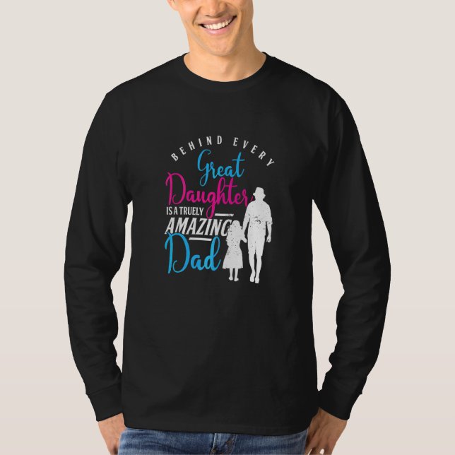 T-shirt Hommes Grande fille Papa Extraordinaire Père Papa  (Devant)