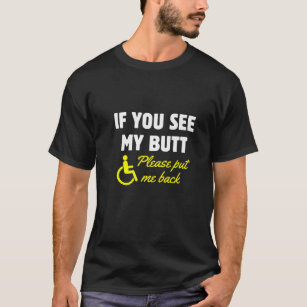 T-shirt Hommes Handicap Humour en fauteuil roulant Amputat