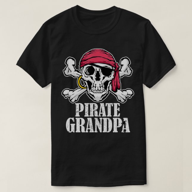T-shirt Hommes Héberger Pirate Anniversaire Jolly roger Fê (Design devant)