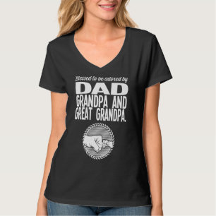 T-shirt Hommes Heureux D'Être Adorés Par Papa Grand-Père