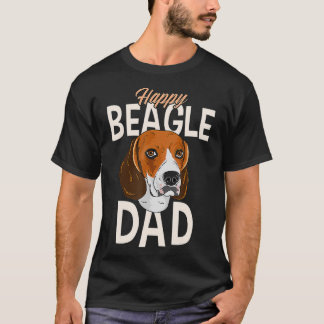 T-shirt Hommes heureux papa Beagle 