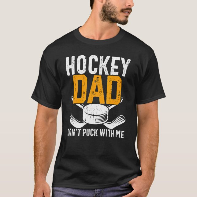 T-shirt Hommes Hockey Papa ne pique pas avec moi Hockey su (Devant)