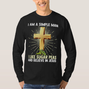 T-shirt Hommes Homme Simple Comme Les Pois Sucres Croient 
