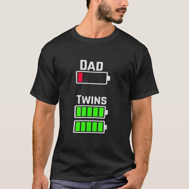 T-shirt Hommes Hommes Fatigué Twin Papa Faible Charge de l (Devant)