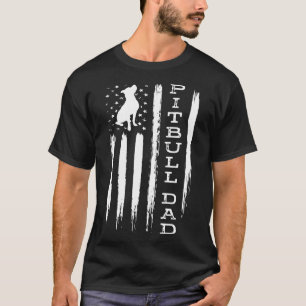 T-shirt Hommes Hommes Fier Pitbull Papa Amérique Bully Chi
