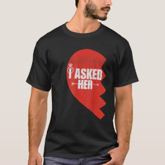 T-shirt Hommes J'Ai Demandé À Sa Fille Mariage Fiancée Eng