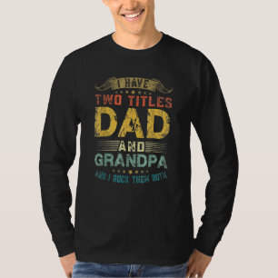 T-shirt Hommes J'Ai Deux Titres Père Et Grand-Père Pères F
