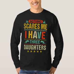 T-shirt Hommes J'Ai Trois Filles Retro Papa Vêtements Fa