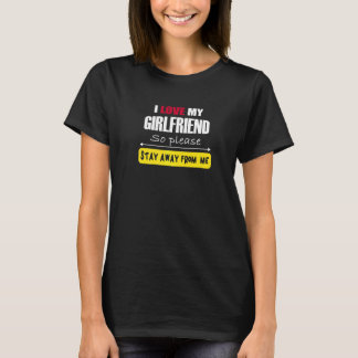 T-shirt Hommes J'aime Ma Copine Alors S'il Vous Plaît Rest