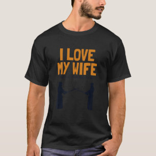 T-shirt Hommes J'Aime Ma Femme Kendo Kata Kenjutsu Bokuto