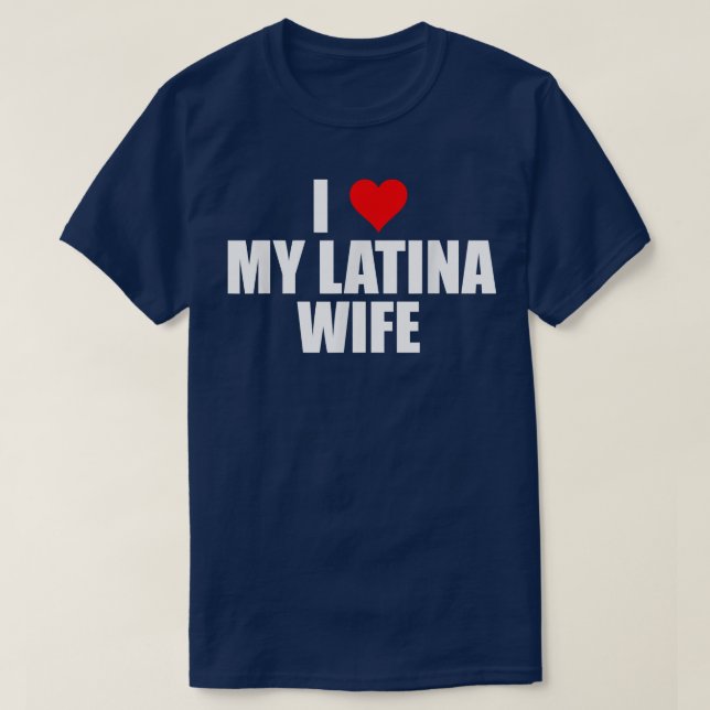 T-shirt Hommes J'Aime Ma Femme Latina Mignonne Mari Corres (Design devant)
