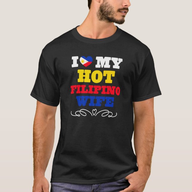 T-shirt Hommes J'Aime Ma Femme Philippine Chaude Philippin (Devant)