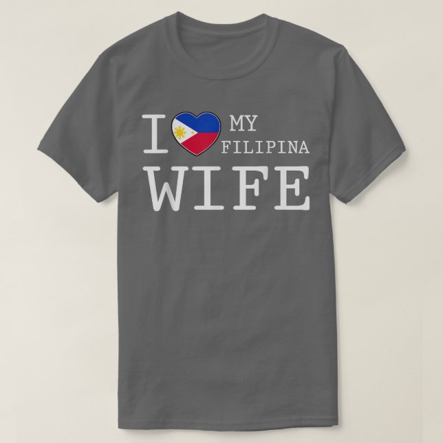 T-shirt Hommes J'aime ma femme philippine T (Design devant)