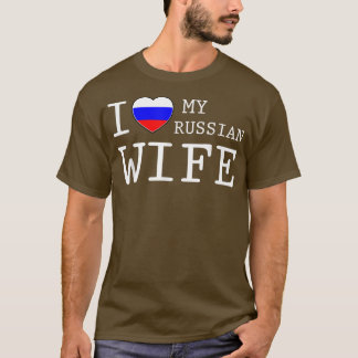 T-shirt Hommes J'aime ma femme russe T