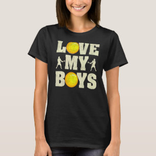 T-shirt Hommes J'Aime Mes Garçons Lacrosse Fête des pères