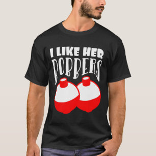 T-shirt Hommes J'Aime Ses Bobbers Couples De Pêche Drôle G