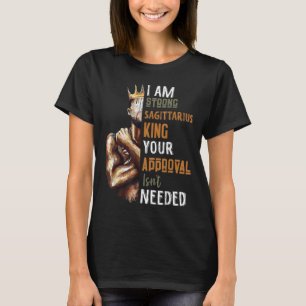 T-shirt Hommes Je Suis Fort Sagittaire Roi En Couronne Zod