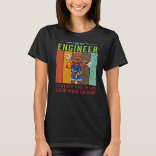 T-shirt Hommes Je suis Ingénieur Arrêter quand je suis Fin