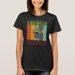 T-shirt Hommes Je suis Ingénieur Arrêter quand je suis Fin
