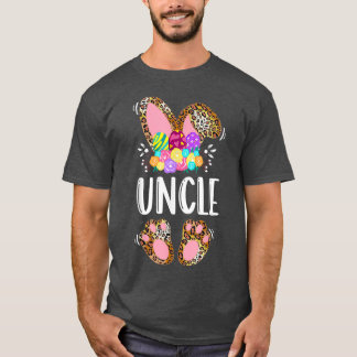 T-shirt Hommes Je suis l'oncle Bunny jumelé famille Leopar